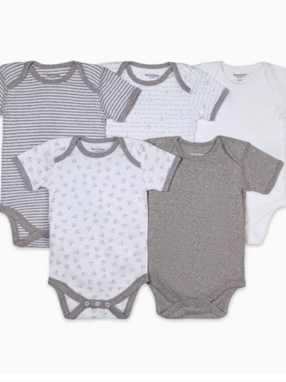Burt’s bees onesie grey size 3-6 Month NEW !